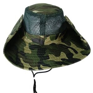 Camo Boonie Hat Mesh Top Summer Outdoor Military Tactical‎ Fishing Sun Cap